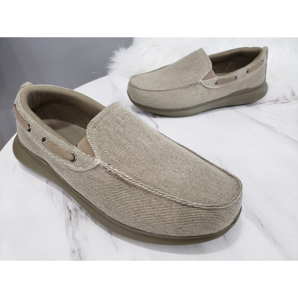 NEW NO BOX MENS SZ 12 3E / EEE Propet MCX042C Tan Viasol Lace Loafers SLIP ON